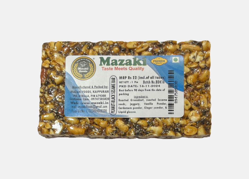 Peanut Black Sesame Bar 1-22 MRP