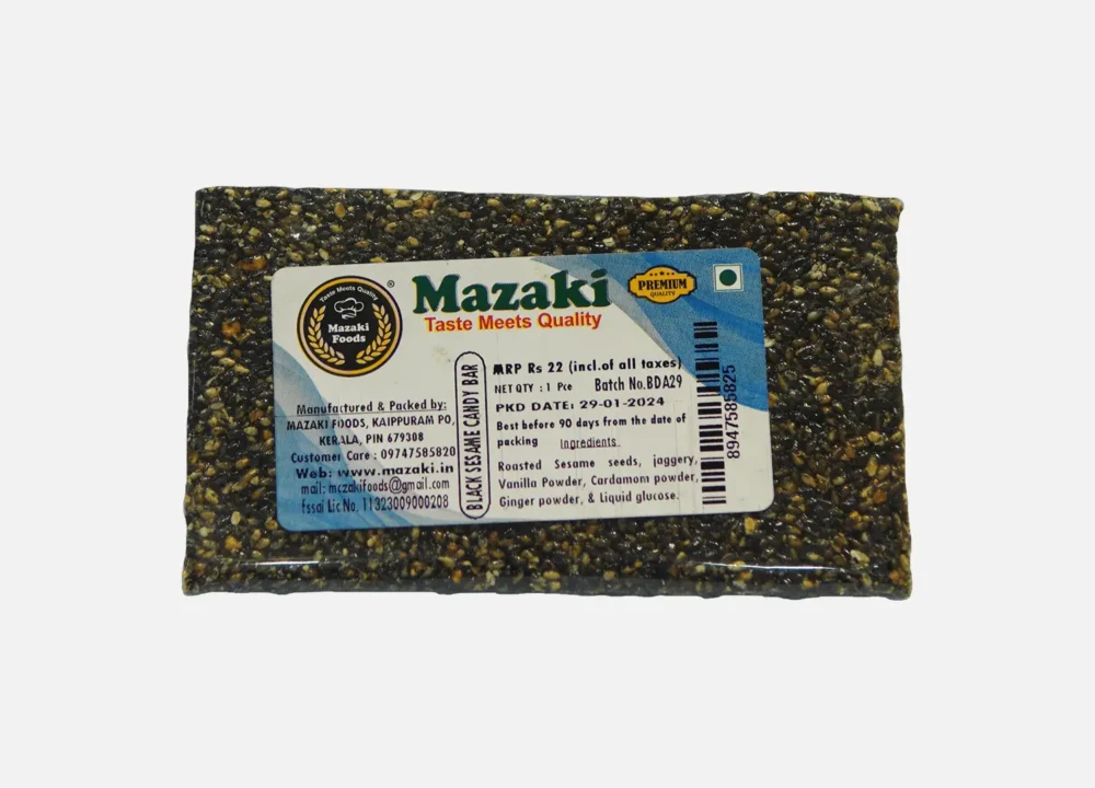 Black Sesame Candy Bar 1-22 MRP