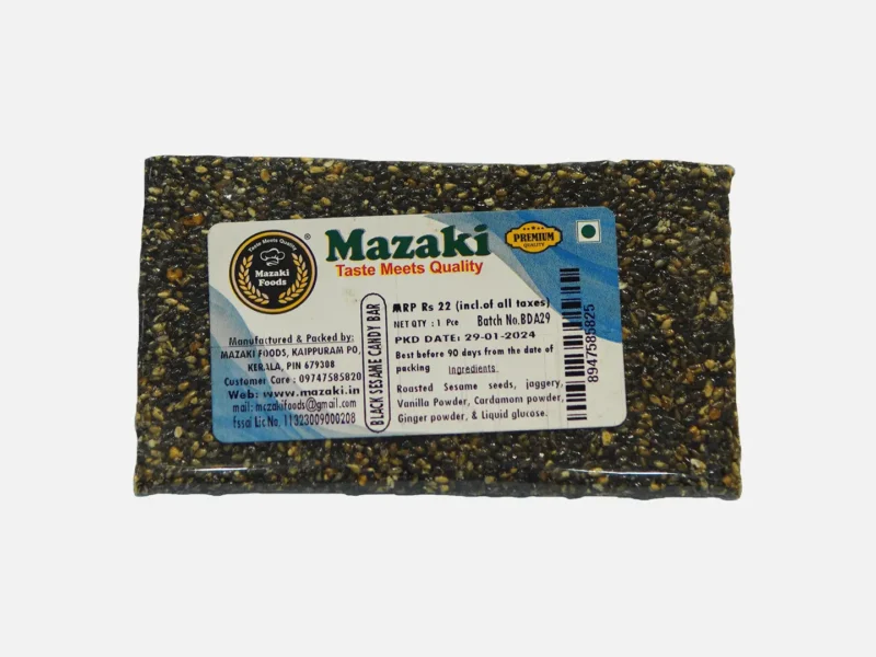 Black Sesame Candy Bar 1-22 MRP